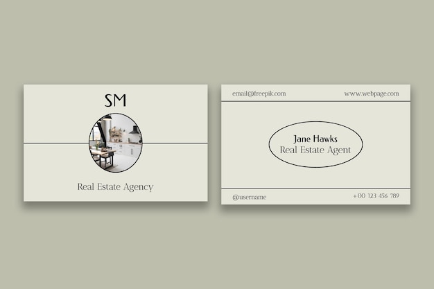 Elegant real estate business card