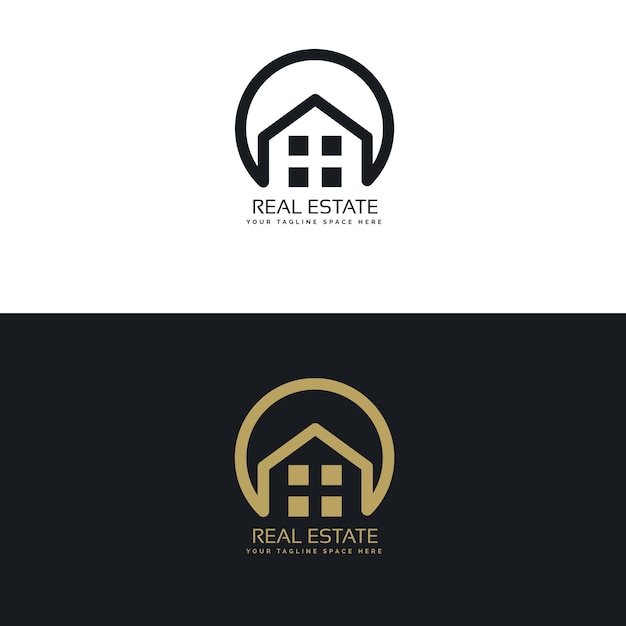 Free Vector elegant real estate logos