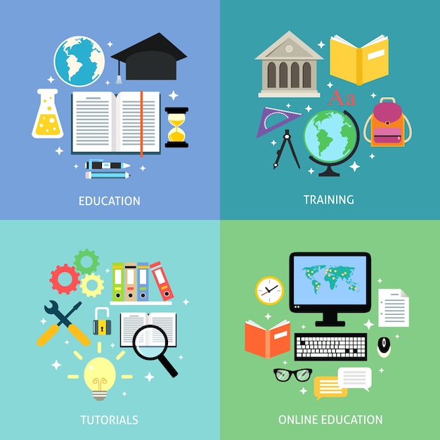 Free Vector elements about education for infographics