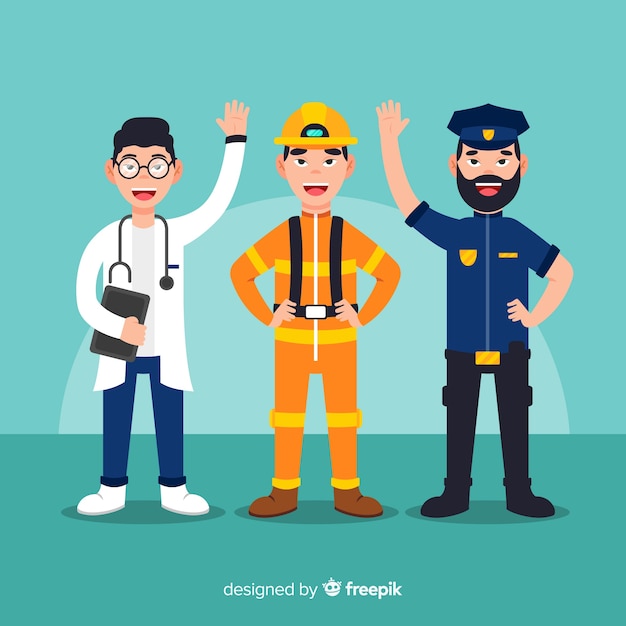 Free Vector emergency team