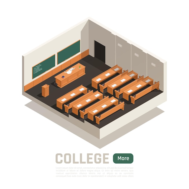 Free Vector empty college banner