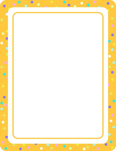 Free vector empty orange vertical frame banner template