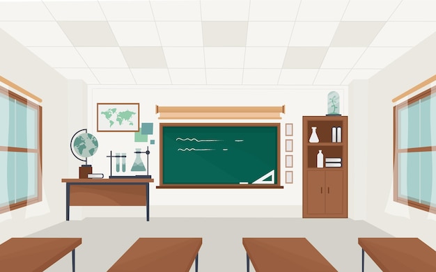 Free vector empty school class background for video conferencing