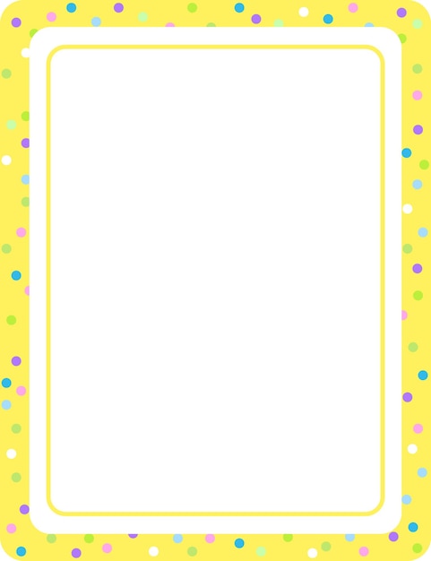 Free vector empty yellow vertical frame banner template