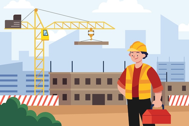 Free Vector engineering and construction illustration