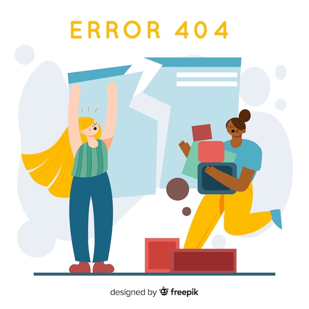 Free Vector error 404 concept for landing page