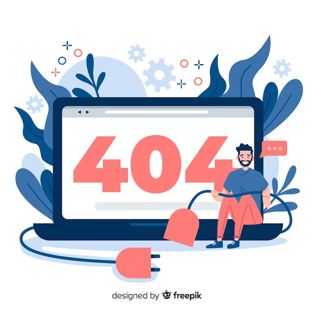 Error 404 concept for landing page