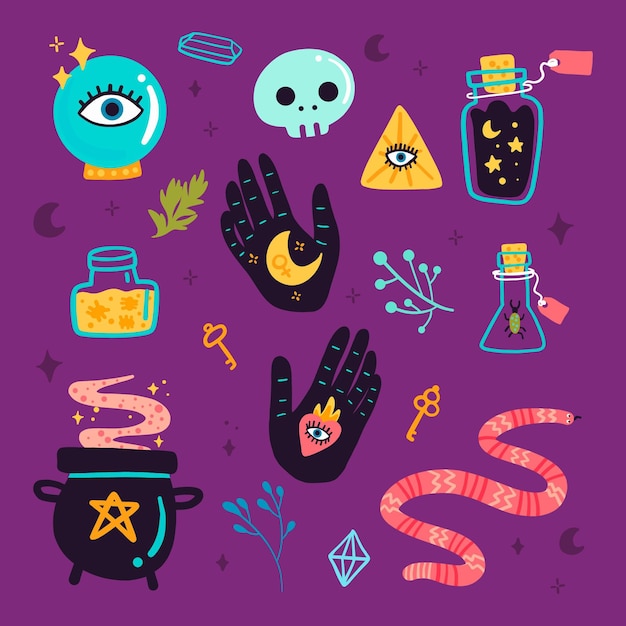 Free Vector esoteric element set