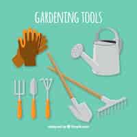 Free vector essential tools for gardening