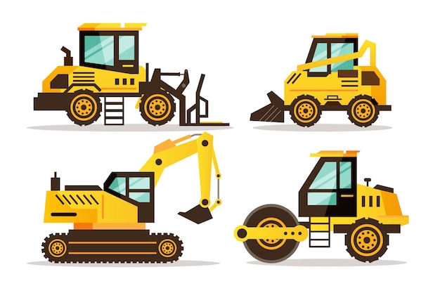 Free Vector excavator pack illustration