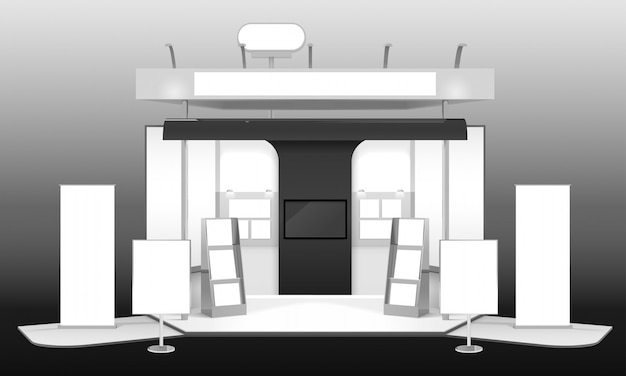 Exhibition Stand 3D Design Mockup