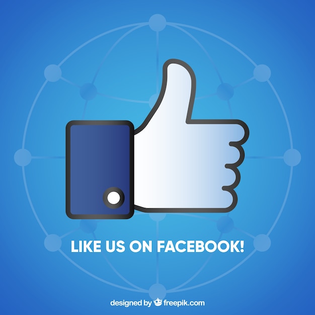 Free Vector facebook background with like icon