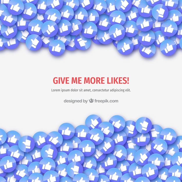 Free Vector facebook background with like icons
