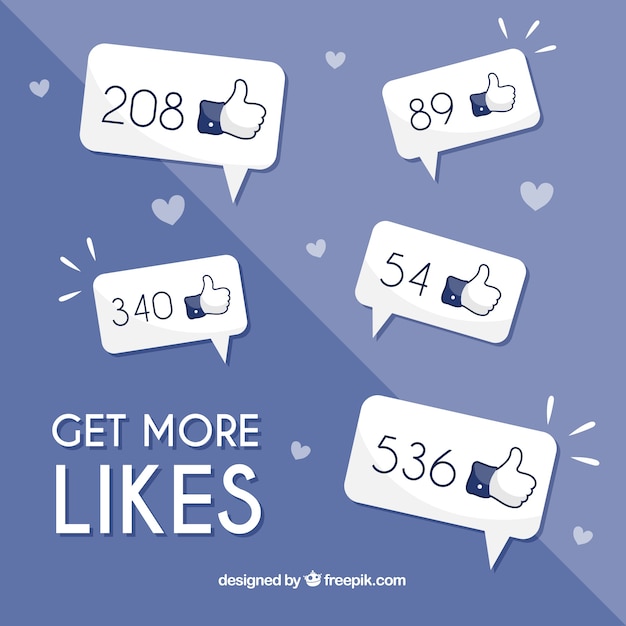 Free Vector facebook background with like icons