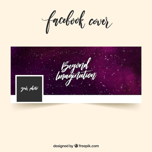 Free Vector facebook cover of stars with message