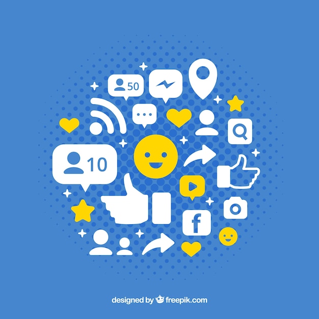 Free vector facebook icon background