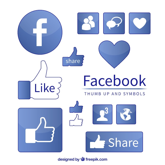 Free Vector facebook icon symbols