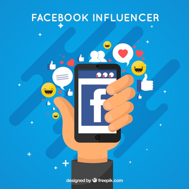 Free vector facebook influencer background