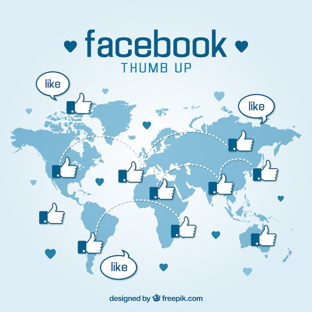 Free Vector facebook thumb up background