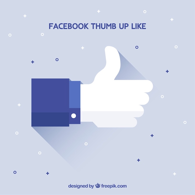 Free vector facebook thumb up like background in flat style