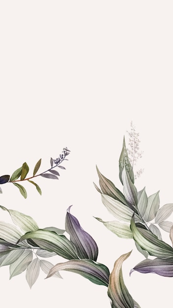 Free vector faded foliage banner