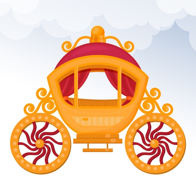 Free Vector fairytale carriage illustration