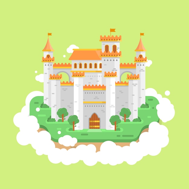 Free Vector fairytale castle concept