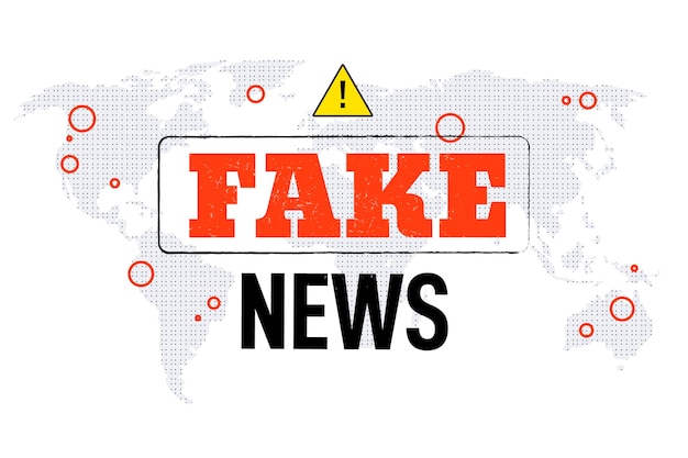 Free vector fake news concept