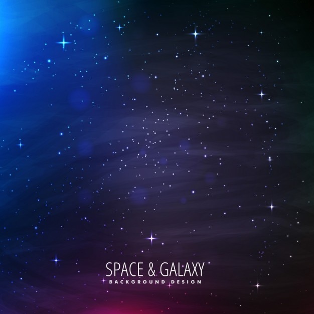 Free Vector fantastic galaxy background with blue lights