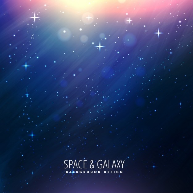 Free Vector fantastic galaxy background with lights