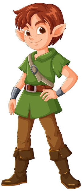 Free vector fantasy elf archer character