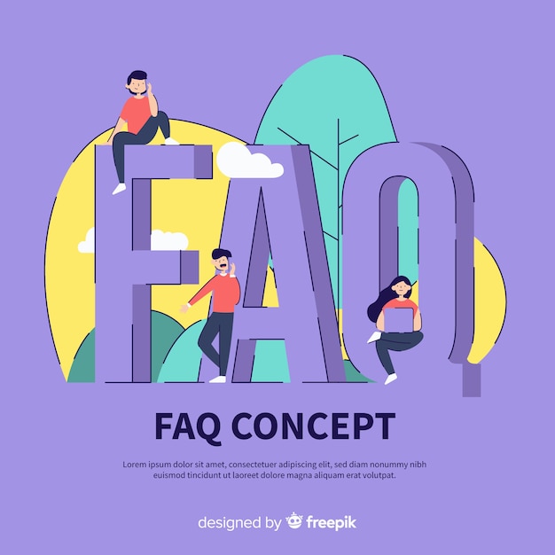 Free Vector faq concept