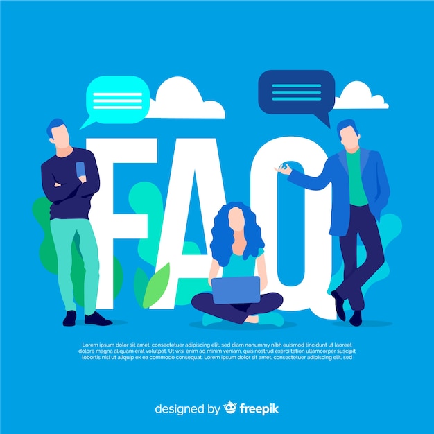 Free Vector faq concept