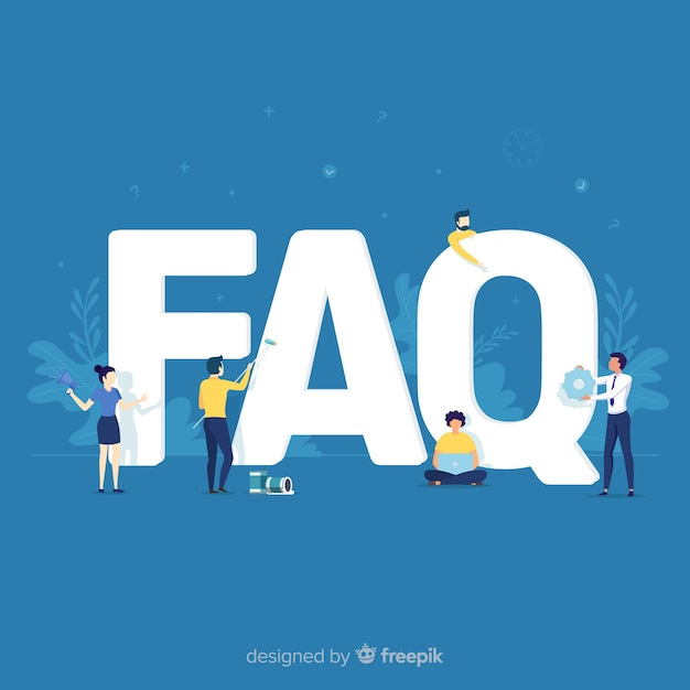 Free Vector faq concept