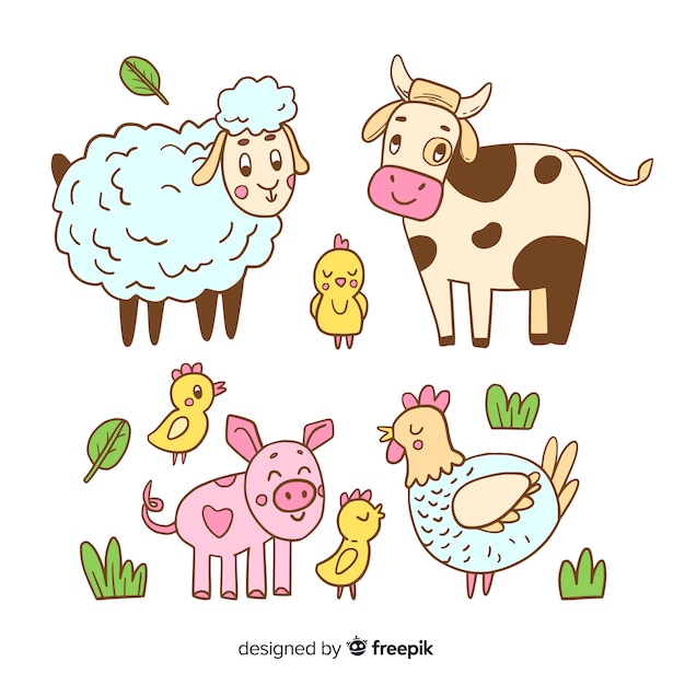 Free vector farm animal collectio