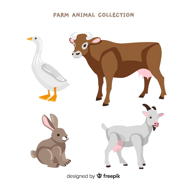 Free Vector farm animal collection