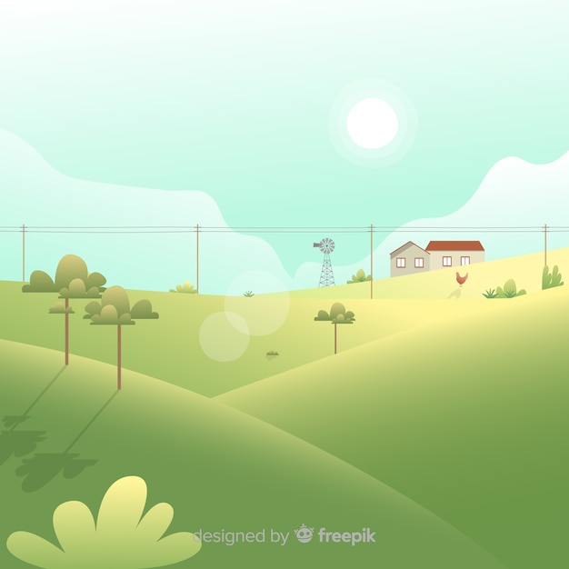 Free vector farm landscape