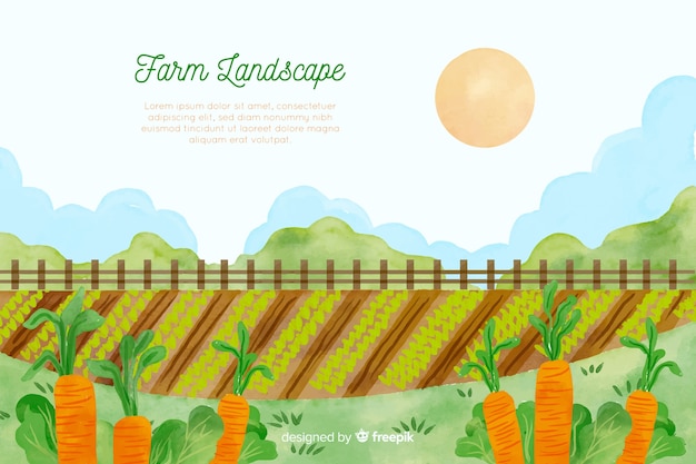 Free Vector farm landscape