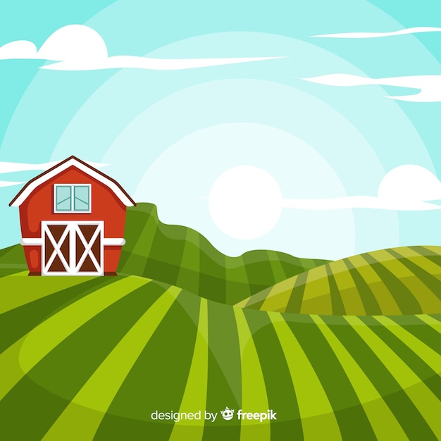 Free vector farm landscape