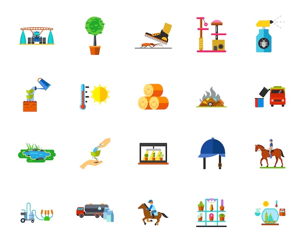 Farmland icon set