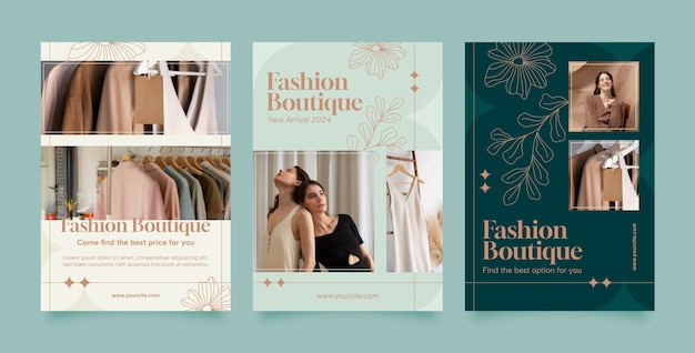 Free Vector fashion boutique template design