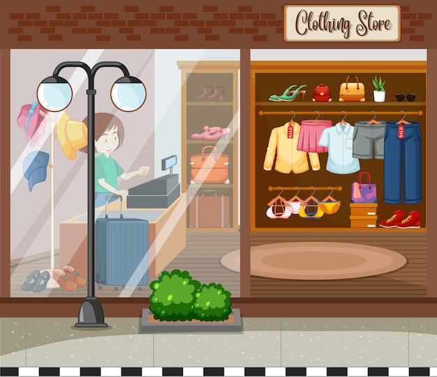 Free Vector fashion clothes store