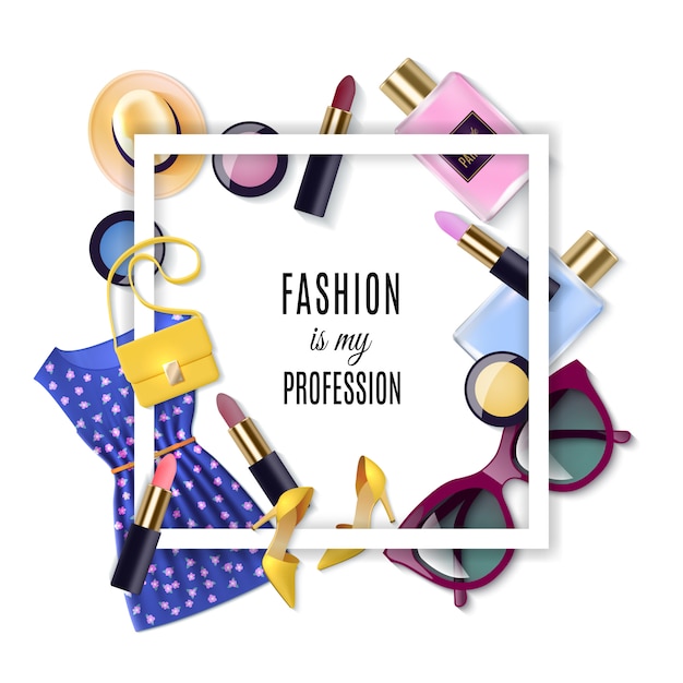 Free vector fashion concept set