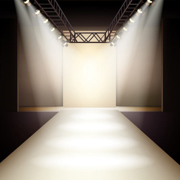 Free Vector fashion runway background