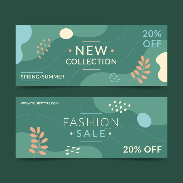 Free vector fashion sale banner template