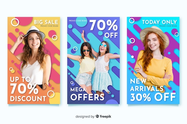 Free Vector fashion sale banners