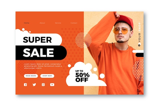 Fashion sale - landing page concept