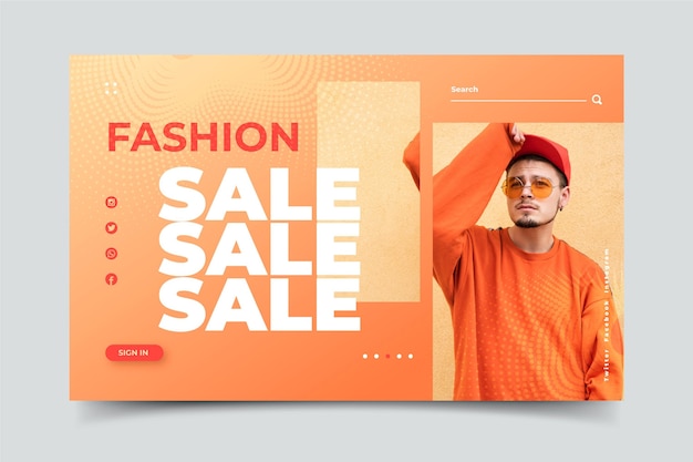 Fashion sale landing page