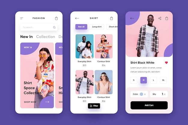 Fashion shopping app pack