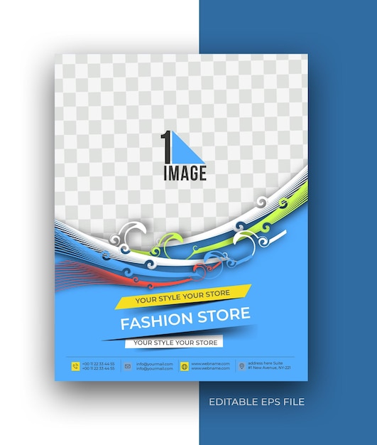 Free Vector fashion store a4 business brochure flyer poster design template